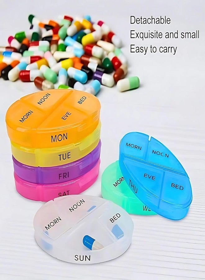 Extra Care Weekly 4-Times-a-Day Pill Box | Morning, Afternoon, Evening, Bedtime Organizer | Durable, Easy-to-Use Medication Case,Set of 1 - Image 3